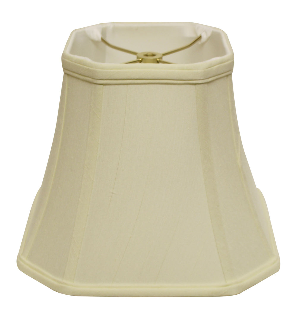 18" Ivory Slanted Square Bell Monay Shantung Lampshade - Homeroots