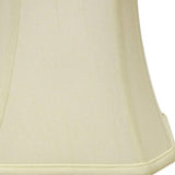 16" Ivory Slanted Rectangle Bell Monay Shantung Lampshade - Homeroots
