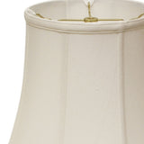 18" White Premium Octagon Monay Shantung Lampshade - Homeroots