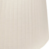 14" White Slanted Oval Linen Lampshade