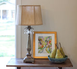 15" Golden Fiber Throwback Drum Burlap Lampshade - Homeroots