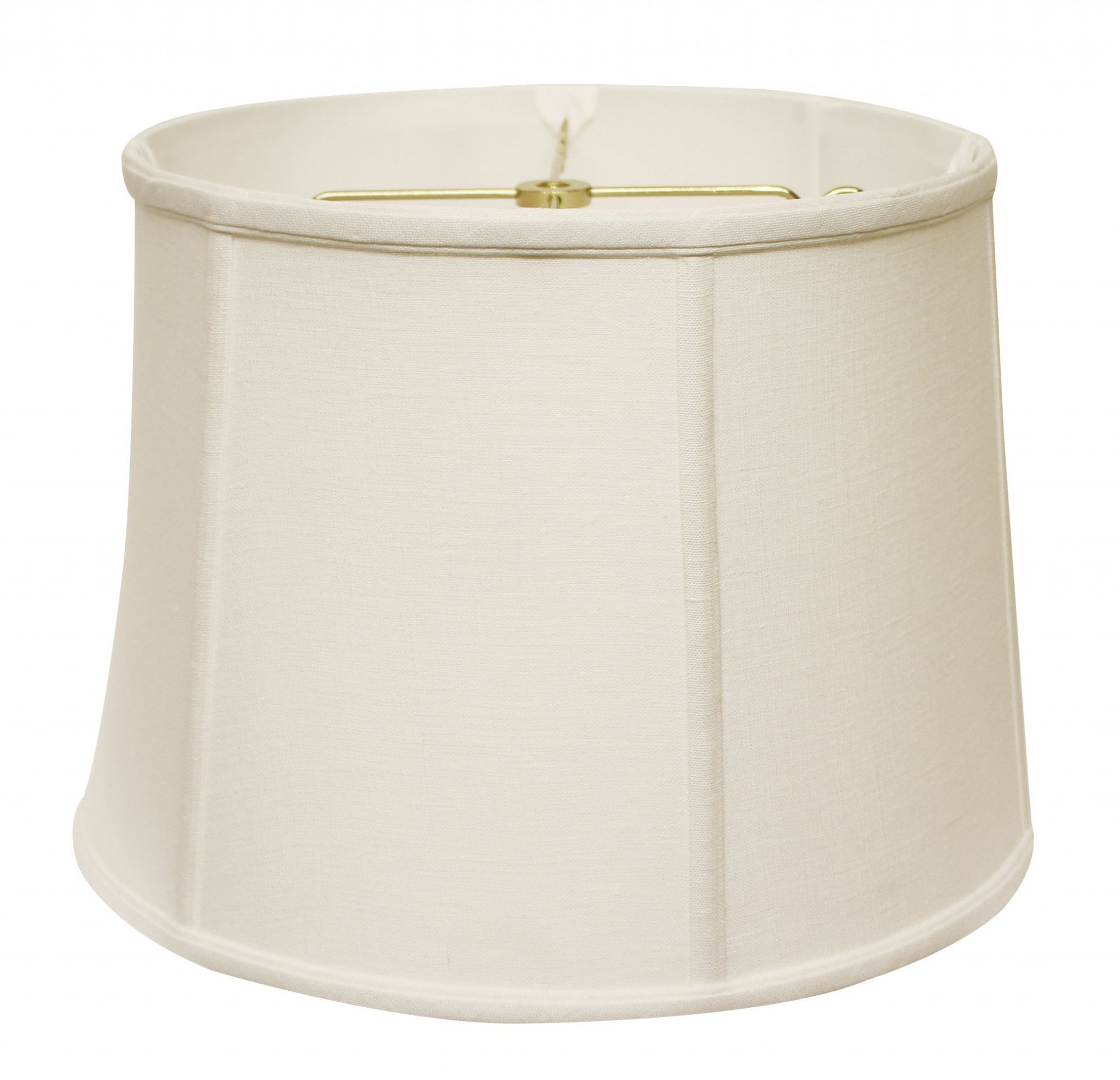 17" White Throwback Drum Linen Lampshade - Homeroots - Flyclothing LLC