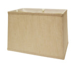 14" Golden Fiber Throwback Rectangle Burlap Lampshade - Homeroots