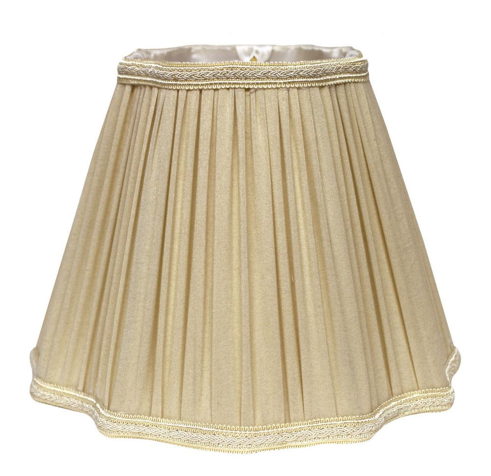 16" Pearl Grey Slanted Fancy Square Shantung Lampshade - Homeroots