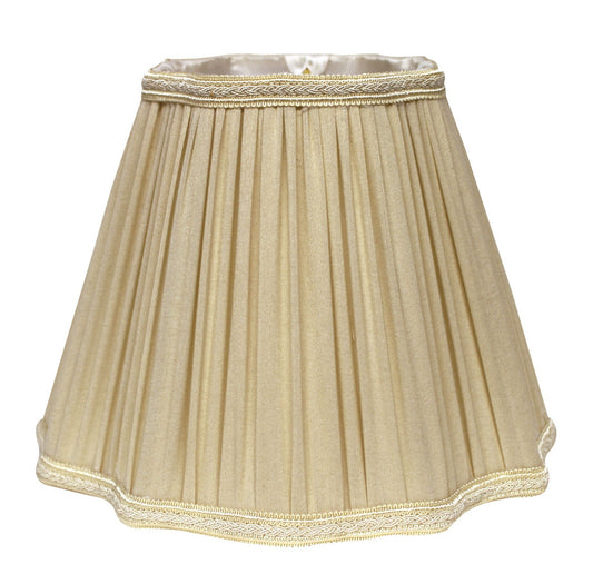 16" Pearl Grey Slanted Fancy Square Shantung Lampshade - Homeroots