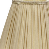 18" Pearl Grey Slanted Fancy Square Shantung Lampshade - Homeroots
