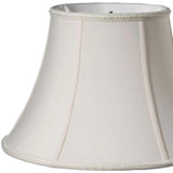 14" Cream Slanted Bell Shantung Lampshade - Homeroots