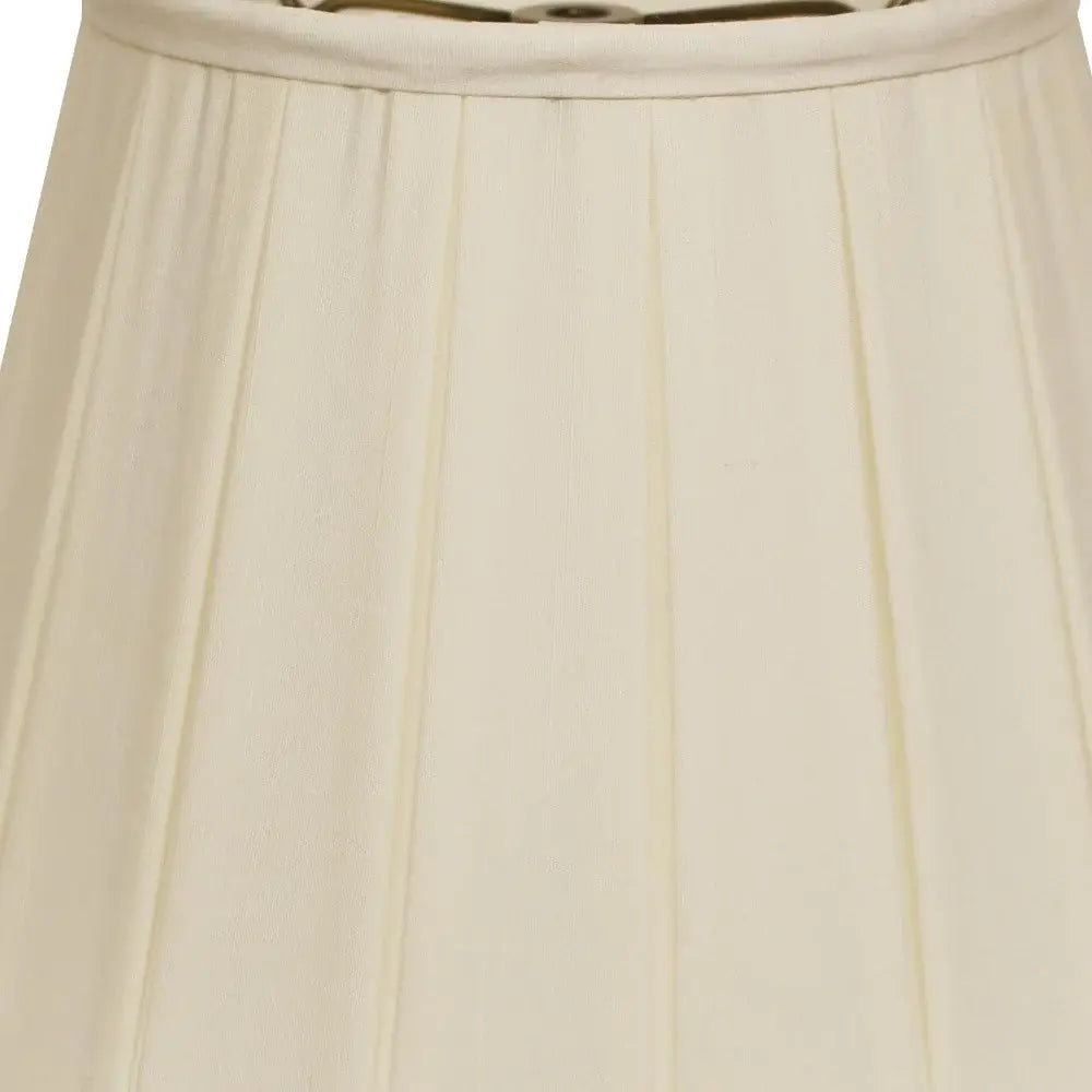 11" Ivory Slanted Crimped Box Shantung Lampshade - Homeroots - Flyclothing LLC