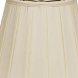11" Ivory Slanted Crimped Box Shantung Lampshade - Homeroots