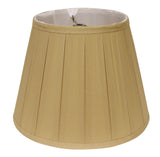 16" Primrose Slanted Crimped Box Shantung Lampshade - Homeroots