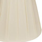 19" Ivory Slanted Crimped Box Shantung Lampshade - Homeroots