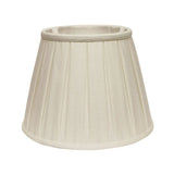 14" White Slanted Linen Lampshade with Box Pleat - Homeroots