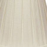 14" White Slanted Linen Lampshade with Box Pleat - Homeroots - Flyclothing LLC