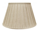 16" Cream Slanted Linen Lampshade with Box Pleat - Homeroots