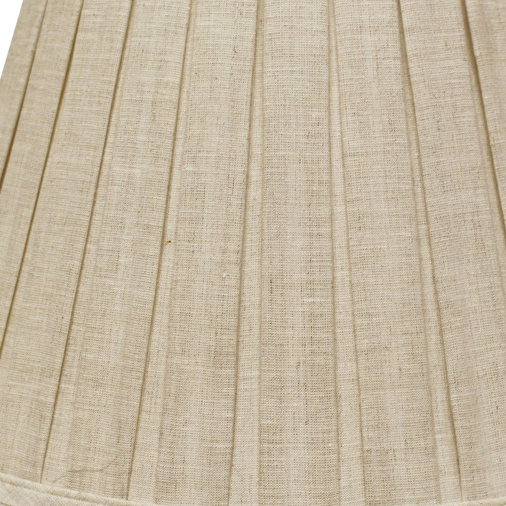16" Cream Slanted Linen Lampshade with Box Pleat - Homeroots - Flyclothing LLC