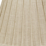 16" Cream Slanted Linen Lampshade with Box Pleat - Homeroots