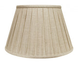 18" Cream Slanted Linen Lampshade with Box Pleat - Homeroots - Flyclothing LLC