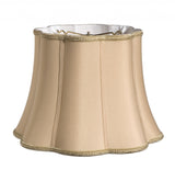 12" Vintage Gold Melon Scallop Shantung Lampshade