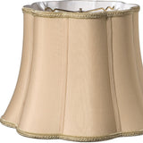 12" Vintage Gold Melon Scallop Shantung Lampshade
