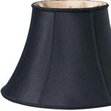 10" Black with Bronze Lining Slanted Oval Shantung Lampshade - Homeroots