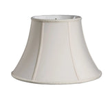 14" Cream Slanted Oval Shantung Lampshade - Homeroots