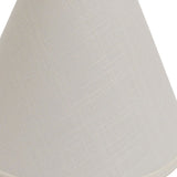 13" Off White Deep Cone Linen Lampshade - Homeroots