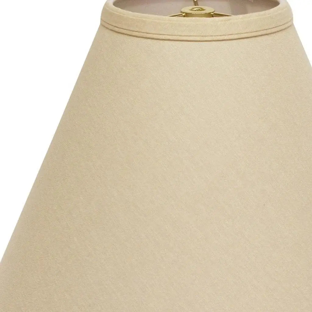 15" Parchment Biege Deep Cone Slanted Linen Lampshade - Homeroots - Flyclothing LLC