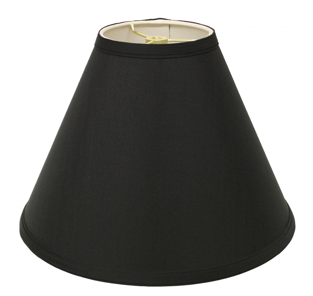 15" Jet Black Deep Cone Slanted No Shantung Lampshade - Homeroots - Flyclothing LLC