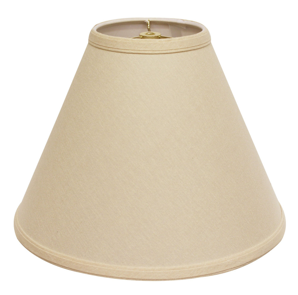 17" Parchment Biege Deep Cone Slanted Linen Lampshade - Homeroots