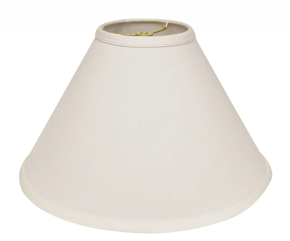 17" White Deep Cone Slanted No Slub Lampshade - Homeroots
