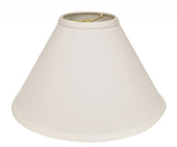 17" White Deep Cone Slanted No Slub Lampshade - Homeroots