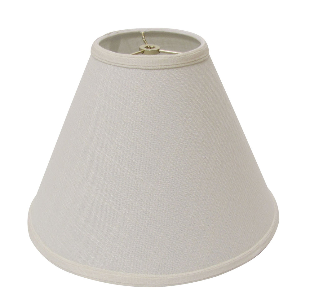19" Off White Deep Cone Slanted Linen Lampshade - Homeroots - Flyclothing LLC