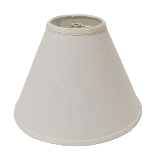 19" Off White Deep Cone Slanted Linen Lampshade - Homeroots