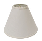 19" Off White Deep Cone Slanted Linen Lampshade - Homeroots