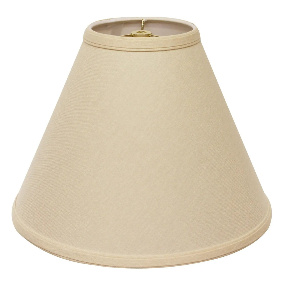 19" Parchment Biege Deep Cone Slanted Linen Lampshade - Homeroots