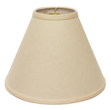 19" Parchment Biege Deep Cone Slanted Linen Lampshade - Homeroots