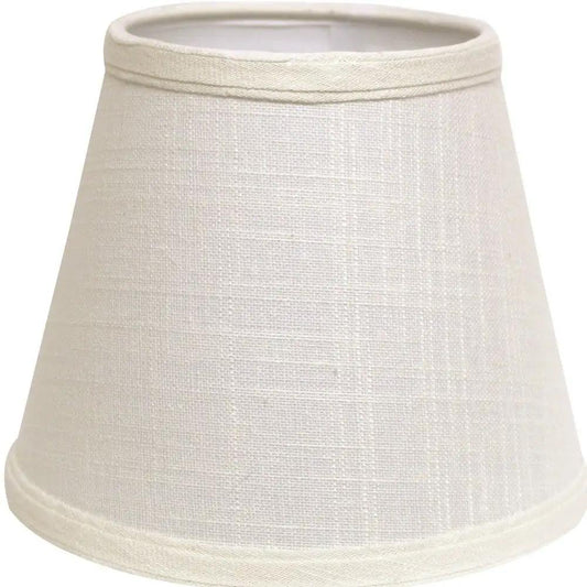 12" Off White Empire Hardback Slanted Linen Lampshade WF - Homeroots
