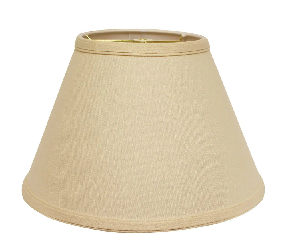 12" Parchment Beige Empire Hardback Slanted Linen Lampshade WF - Homeroots