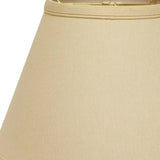 12" Parchment Beige Empire Hardback Slanted Linen Lampshade WF - Homeroots