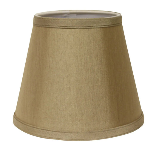12" Pale Brown Empire Hardback Slanted No Slub Lampshade - Homeroots