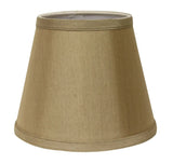 12" Pale Brown Empire Hardback Slanted No Slub Lampshade - Homeroots