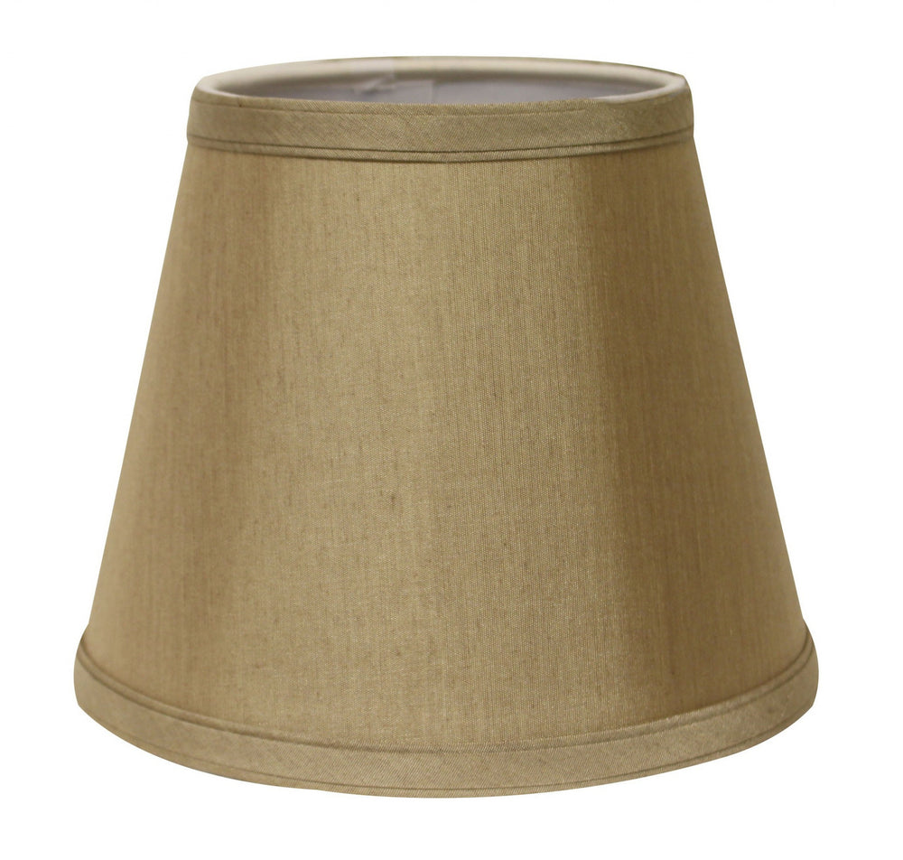 12" Pale Brown Hardback Empire Slanted Slanted No Slub Lampshade - Homeroots