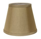 12" Pale Brown Hardback Empire Slanted Slanted No Slub Lampshade - Homeroots