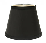 12" Black with White Hardback Empire Slanted Slanted Shantung Lampshade - Homeroots - Flyclothing LLC