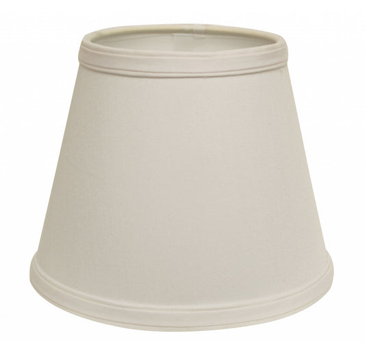 19" White Empire Slanted No Slub Lampshade - Homeroots
