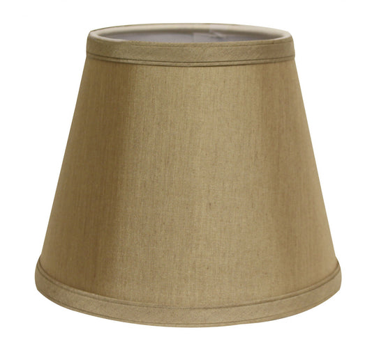 19" Pale Brown Empire Slanted No Slub Lampshade - Homeroots