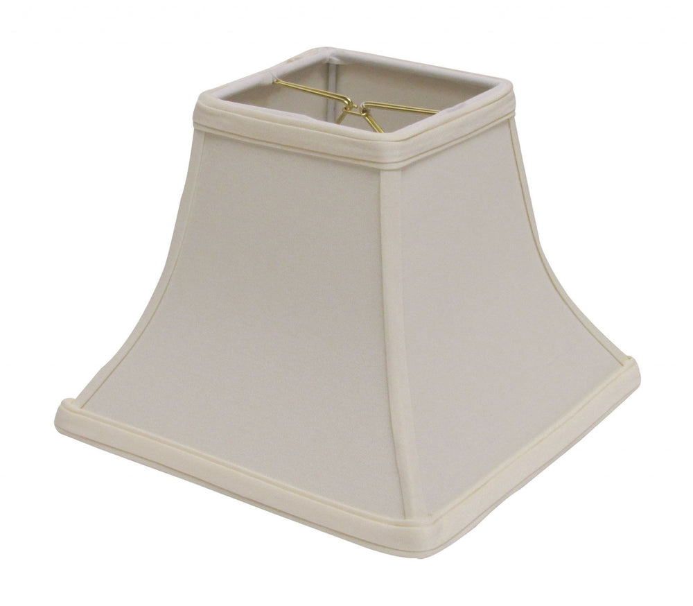 8" Ivory Square Bell No Slub Lampshade - Homeroots