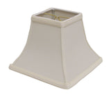 8" Ivory Square Bell No Slub Lampshade - Homeroots