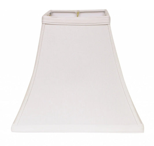 8" White Squre Bell No Slub Lampshade - Homeroots