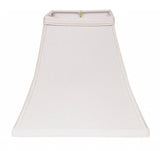 8" White Squre Bell No Slub Lampshade - Homeroots